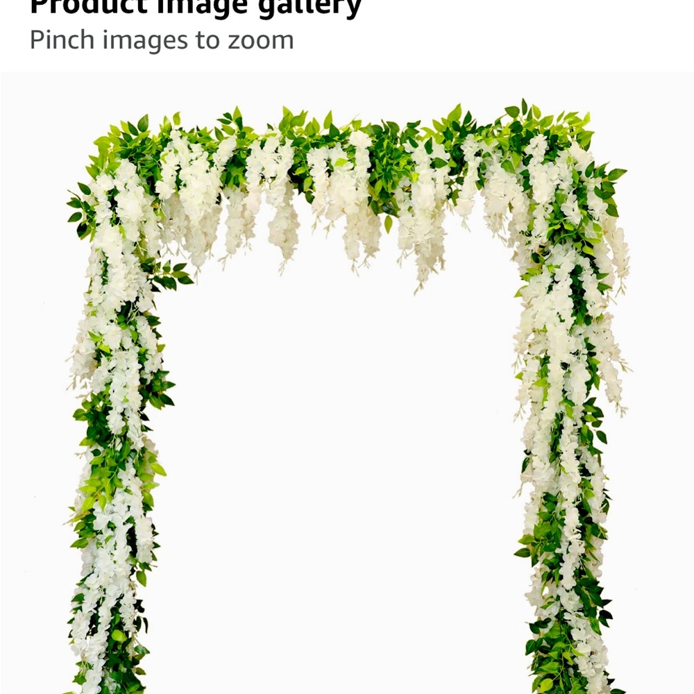 Wisteria floral decoration for a trellis. Great for a bridal shower!